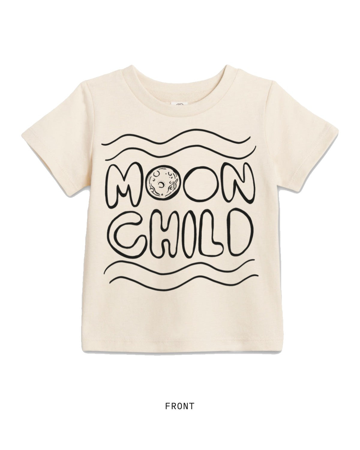 Moon Child — Tee, front, in Natural