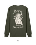 Mothers Against The Machine — Long Sleeve, back, in Khaki Green