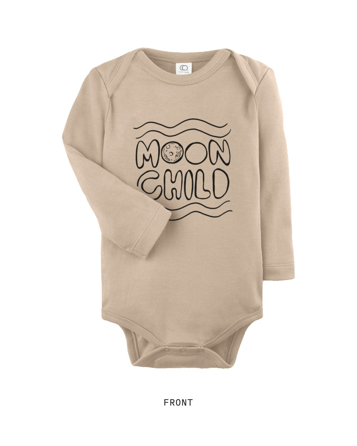 Moon Child — Bodysuit, long sleeve, front, in Clay