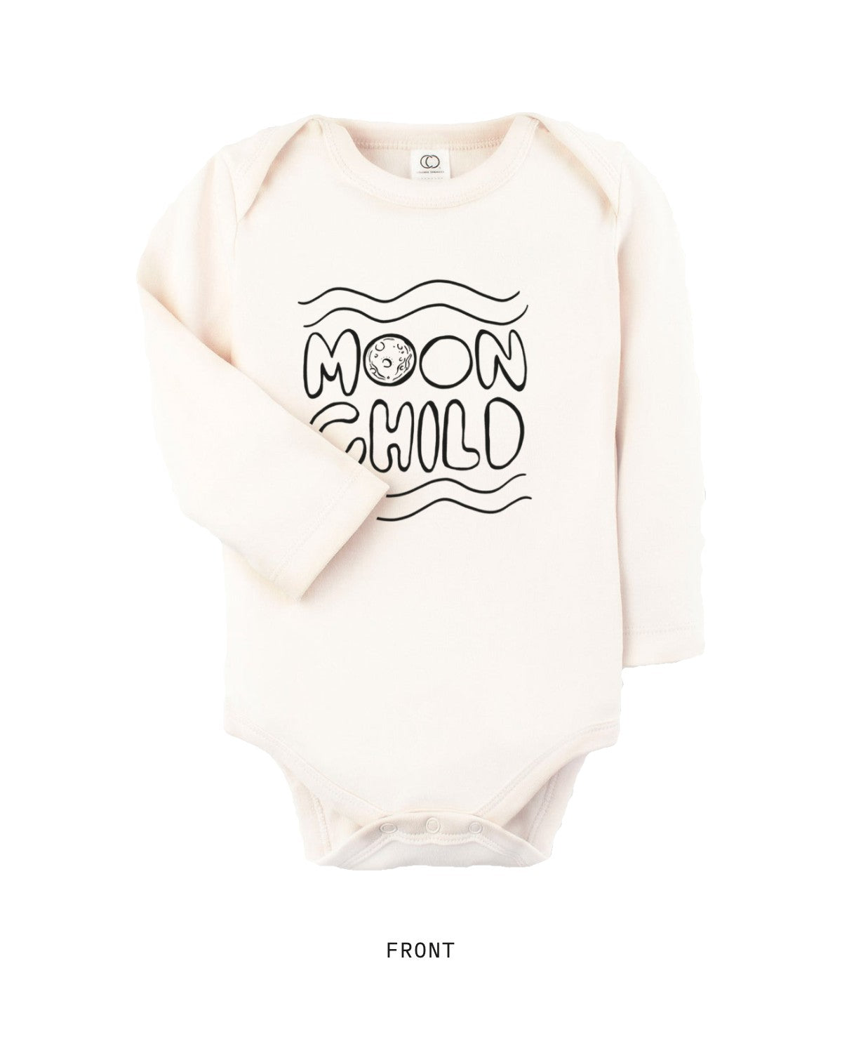 Moon Child — Bodysuit, long sleeve, front, in Natural