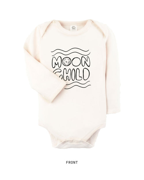 Moon Child — Bodysuit, long sleeve, front, in Natural