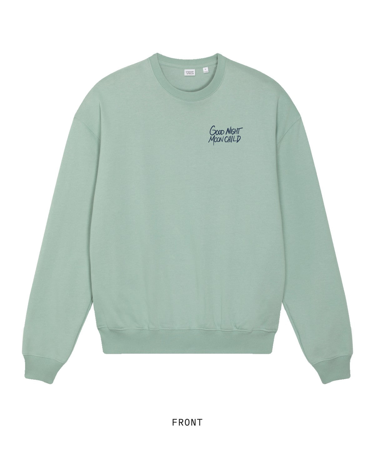 Cosmic Cuddles — Crewneck, front, in Aloe