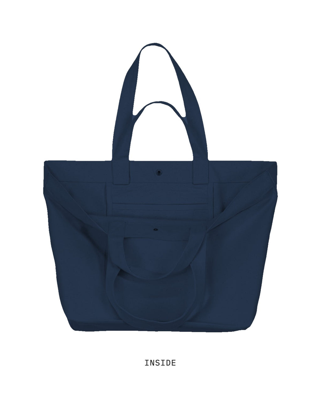 Nurture is our Nature — Tote, open, showing the inside pocket and snap closure