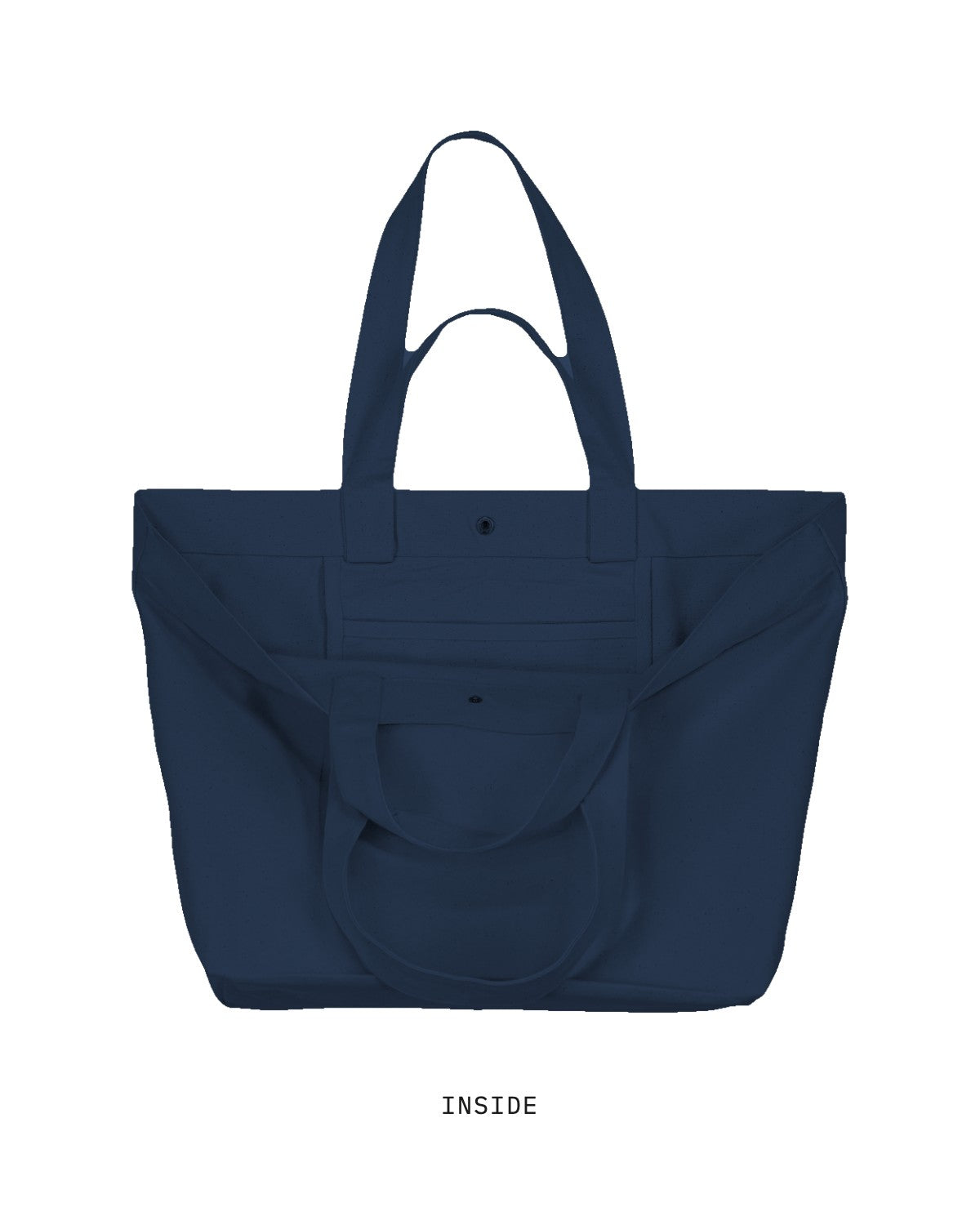 Nurture is our Nature — Tote, open, showing the inside pocket and snap closure